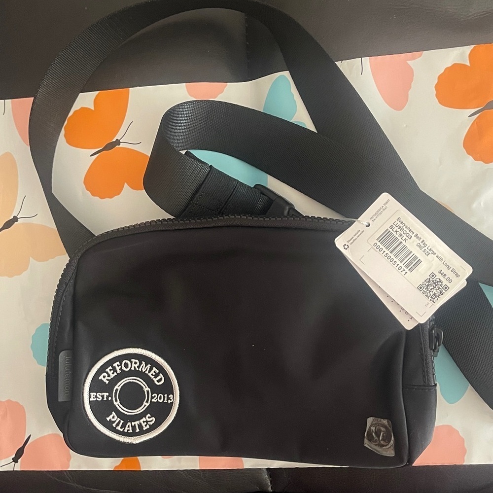 Lululemon extra large belt bag, black Reformed Pilates Black Crossbody Bag RARE